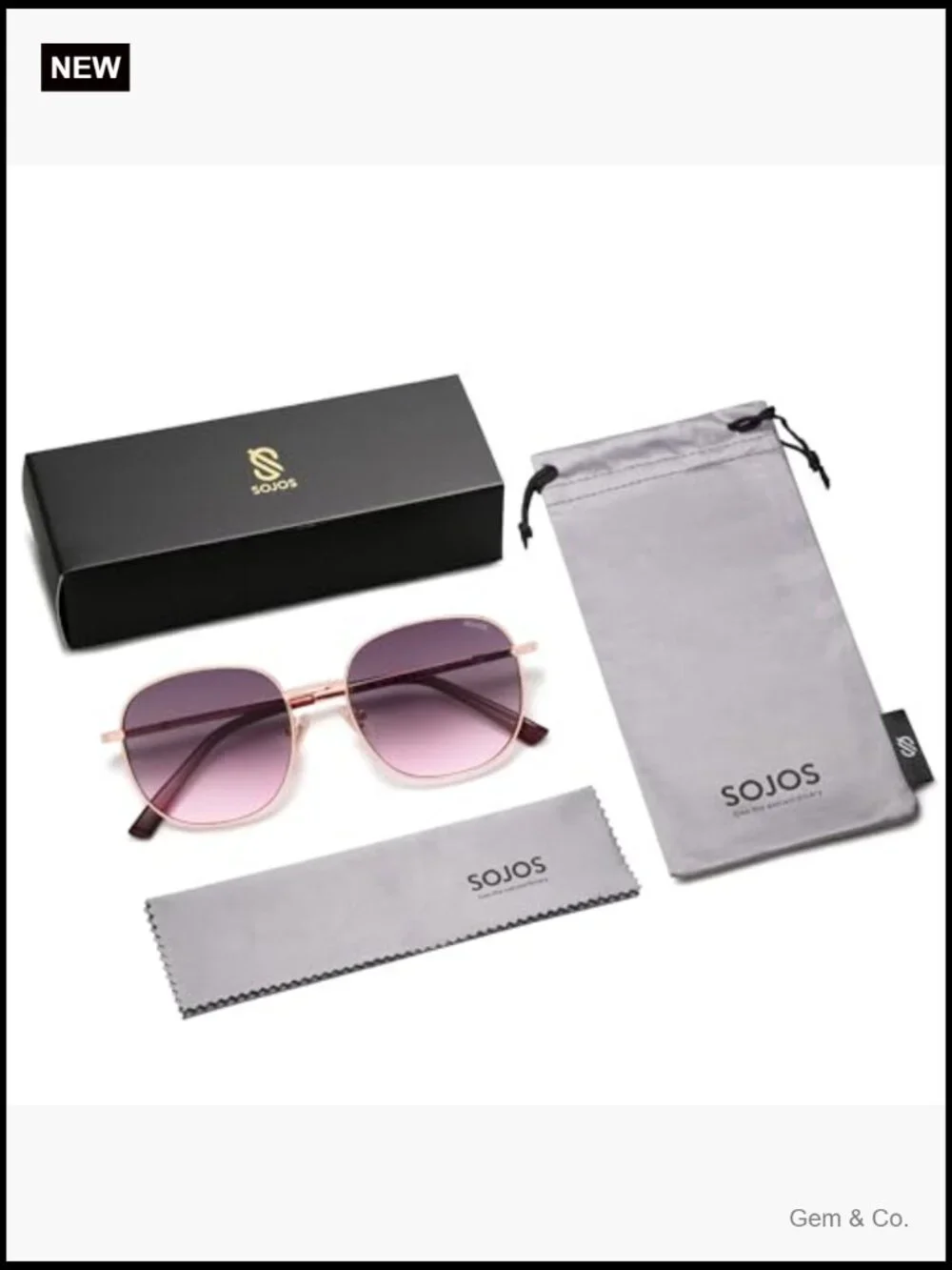 Classic Square Sunglasses Oversized Metal Frame UV400 Protection